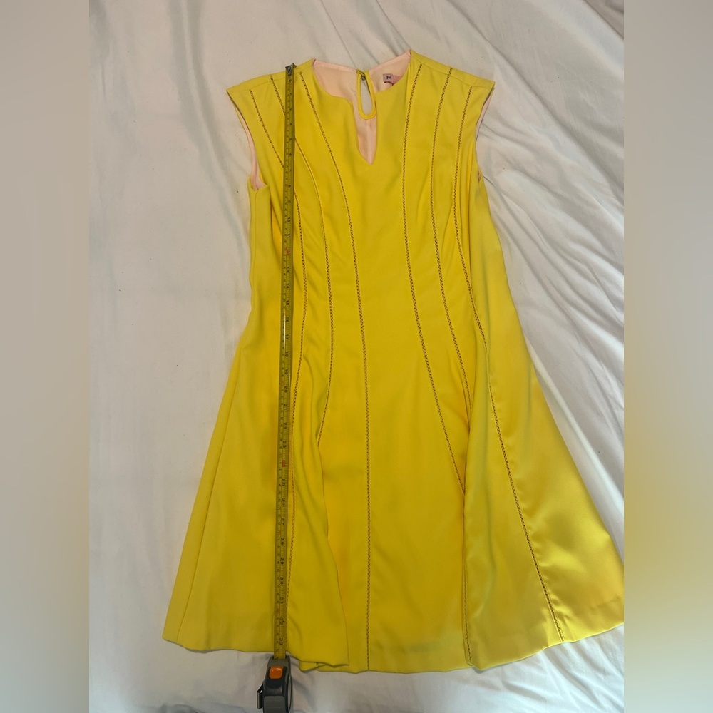 Beautiful Ted Baker Dress Vibrant Yellow Women’s UK 12 - Picture 12 of 16